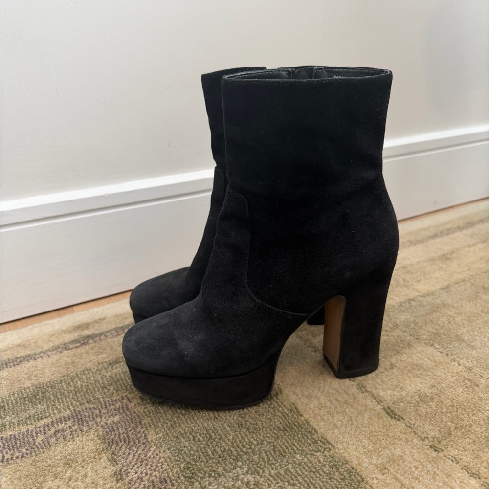 Avec Les Filles Black Heeled Boots